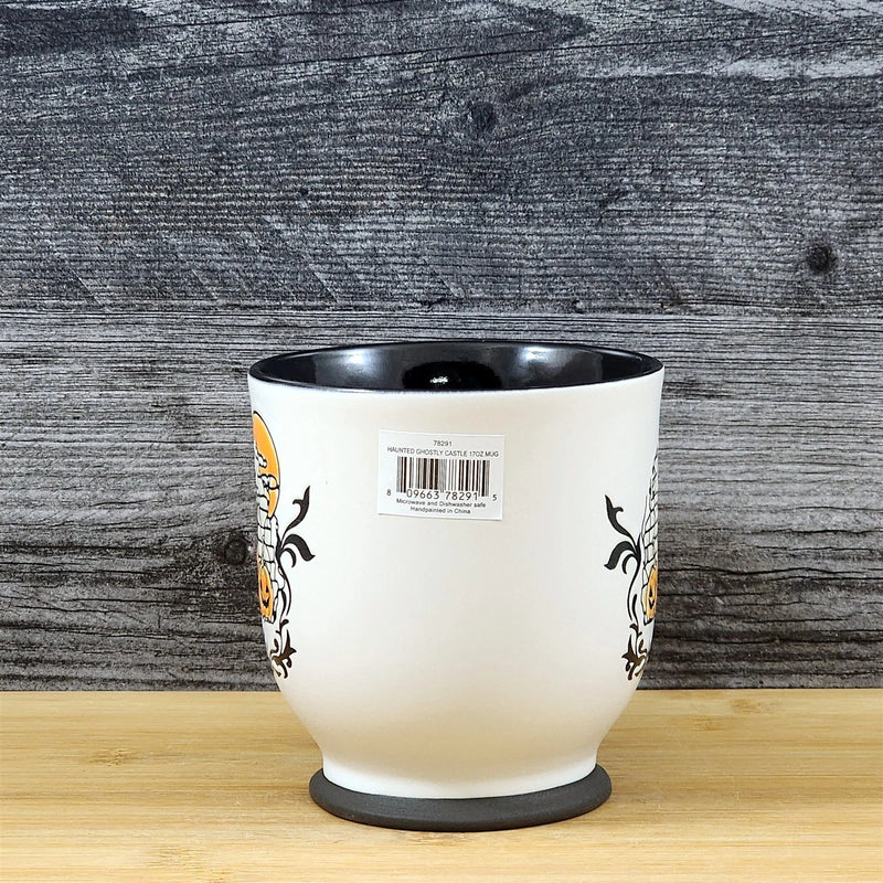 Load image into Gallery viewer, Jack-o-Lantern Halloween Pumpkin Mug Ceramic Black Coffee Tea Cup Blue Sky 17oz