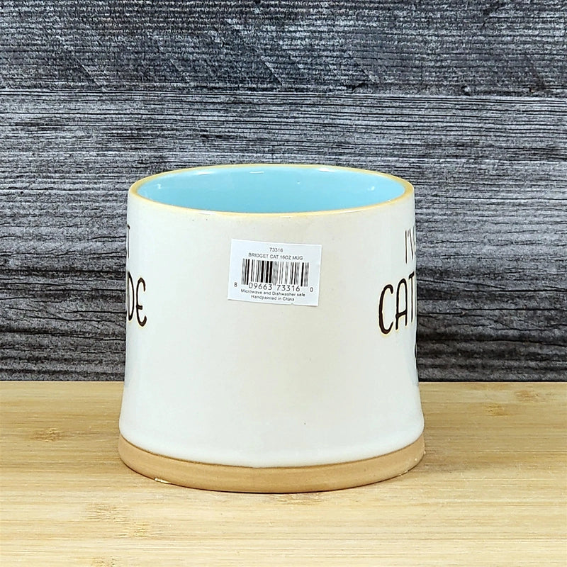 Load image into Gallery viewer, Cat Attitude Coffee Mug Tea Cup Ceramic Embossed by Blue Sky 21oz