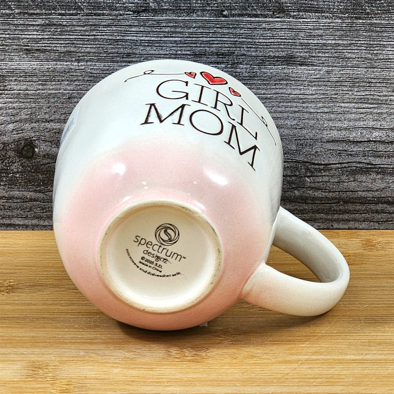 Load image into Gallery viewer, Mom Coffee Mug Ceramic Embossed Hearts Pink Tea Cup Mother by Blue Sky 18oz