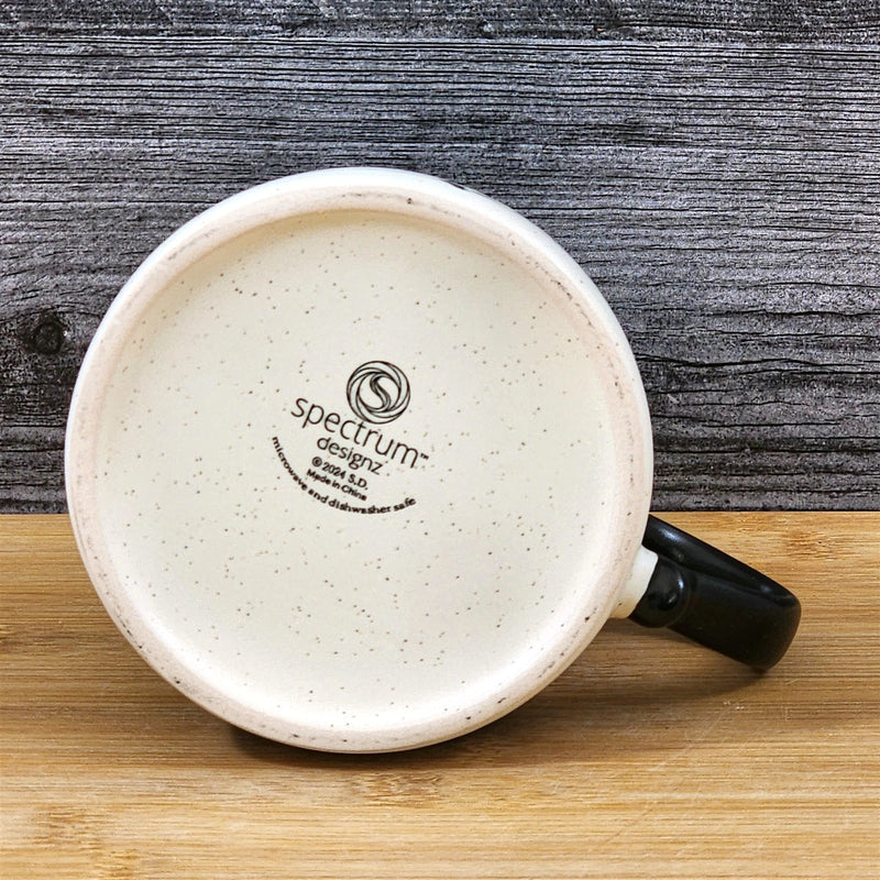 Load image into Gallery viewer, Black Cow Head Coffee Mug Ranch Farm Ceramic Embossed Tea Cup Blue Sky 18oz