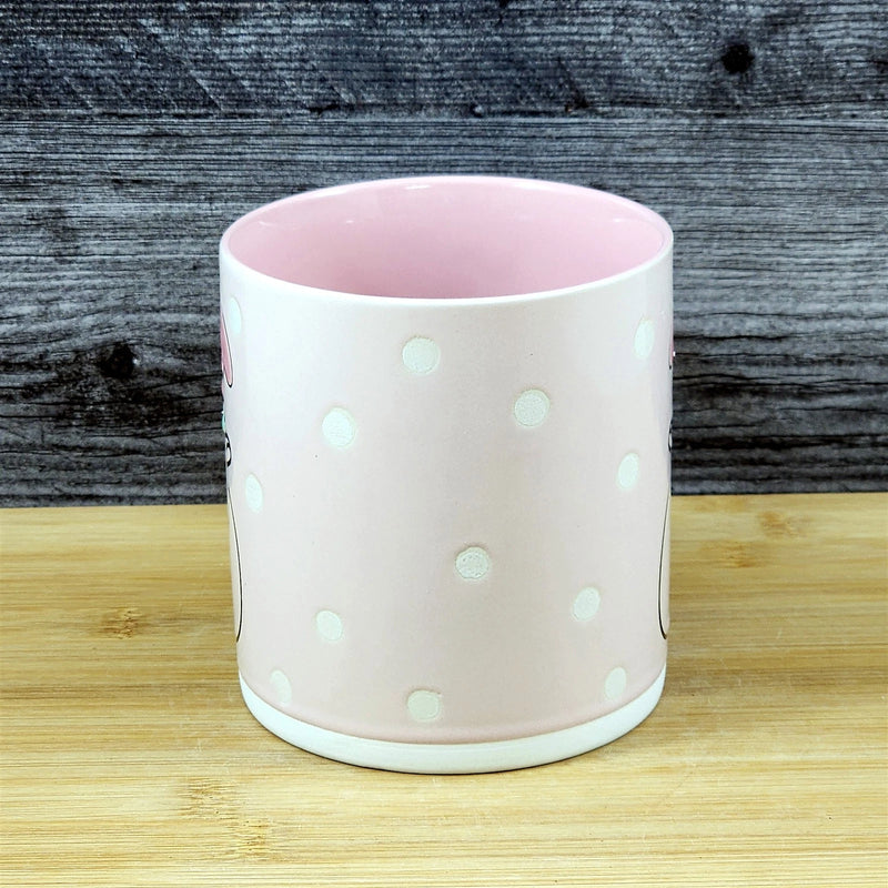 Load image into Gallery viewer, Hello Kitty Pink Mug Ceramic Elaphure Coffee Tea Cup by Blue Sky Embossed 21oz