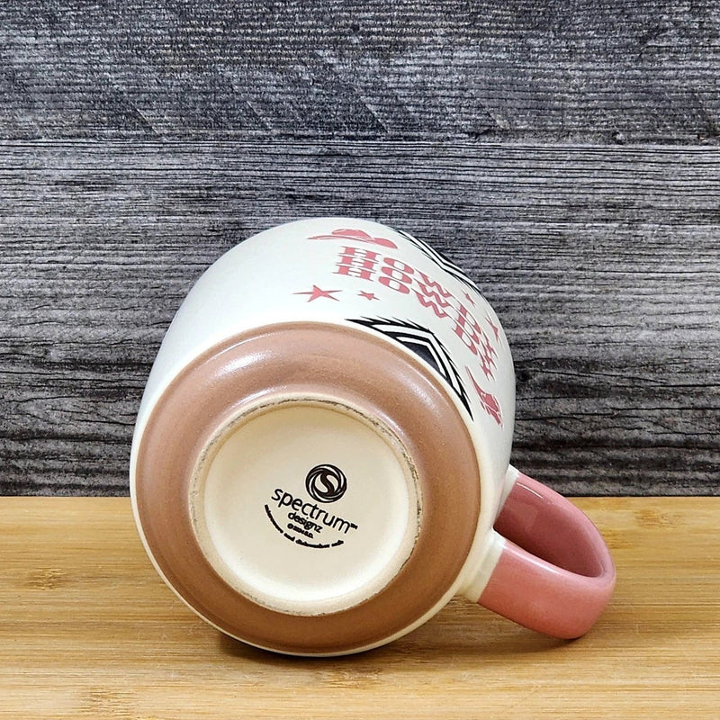 Load image into Gallery viewer, Country Western Coffee Mug Southwest Cowgirls Pink Ceramic Tea Cup Blue Sky 17oz