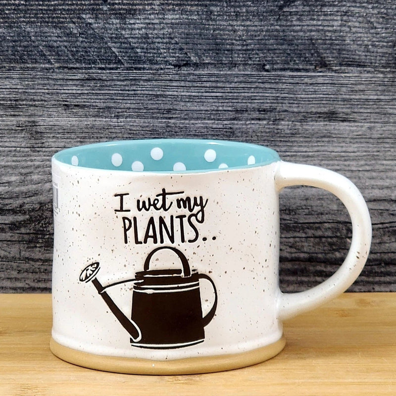 Load image into Gallery viewer, Garden Lover Coffee Mug Watering Can Humor White Tea Cup Ceramic Blue Sky 18oz