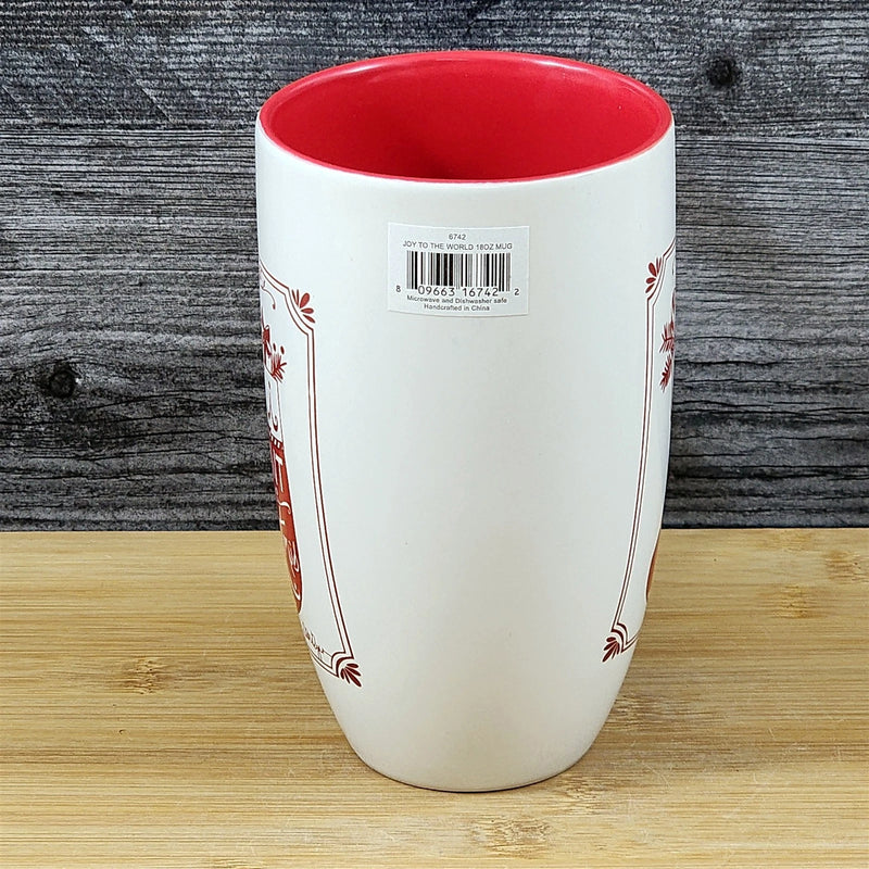 Load image into Gallery viewer, Coffee Mug Christmas Holiday Saying Red Stocking Ceramic Tall Cup Blue Sky 18oz