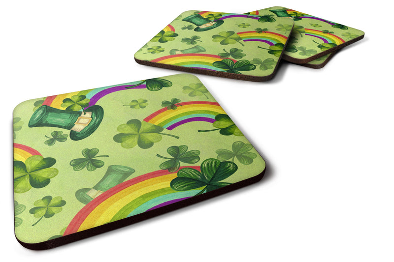Load image into Gallery viewer, Watercolor St Patrick's Day Lucky Leprechaun Foam Coaster