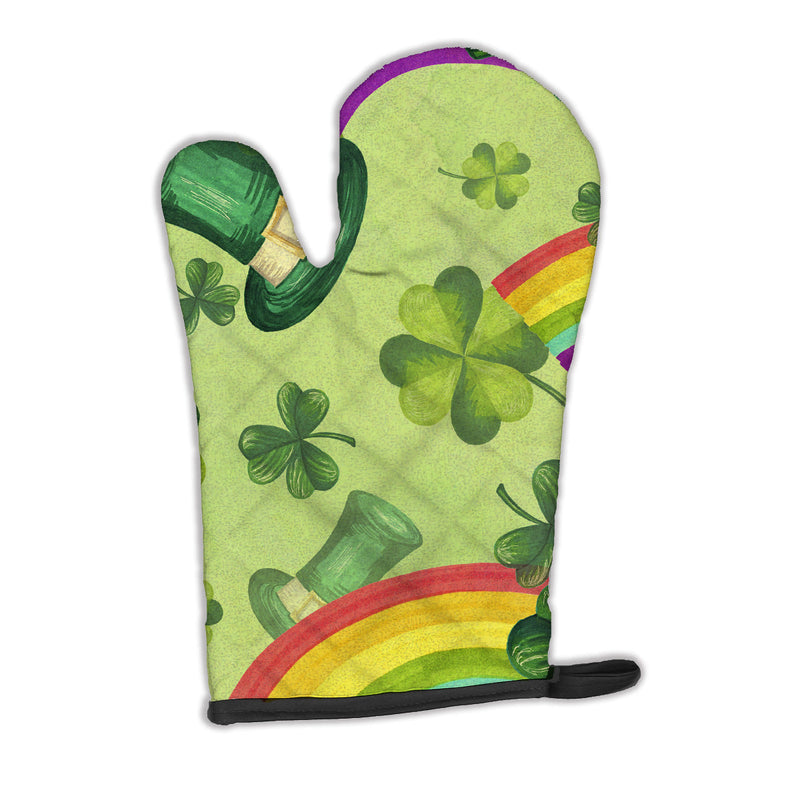 Load image into Gallery viewer, Watercolor St Patrick's Day Lucky Leprechaun Oven Mitt