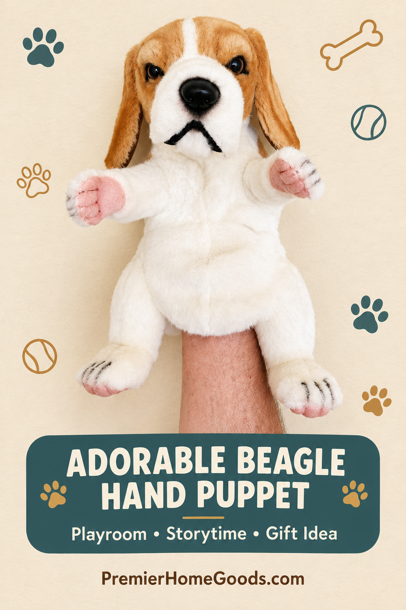 Load image into Gallery viewer, Beagle Dog Hand Puppet by Hansa True to Life Looking Plush Animal Learning Toy
