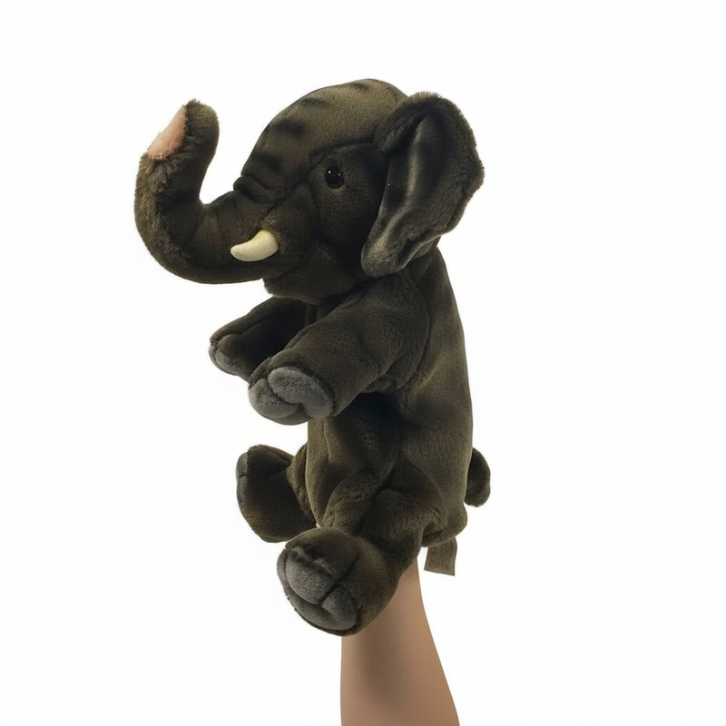 Load image into Gallery viewer, Elephant Hand Puppet Book Set Animal Educational Reading Imaginative Play Hansa