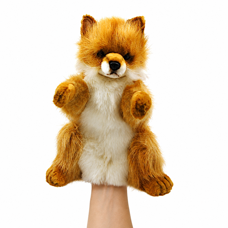 Load image into Gallery viewer, Fox Hand Puppet Full Body Doll by Hansa Real Looking Plush Animal Learning Toy