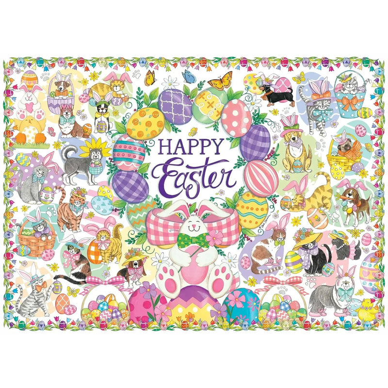 Load image into Gallery viewer, Happy Easter 350 Piece Family Jigsaw Puzzle Cobble Hill