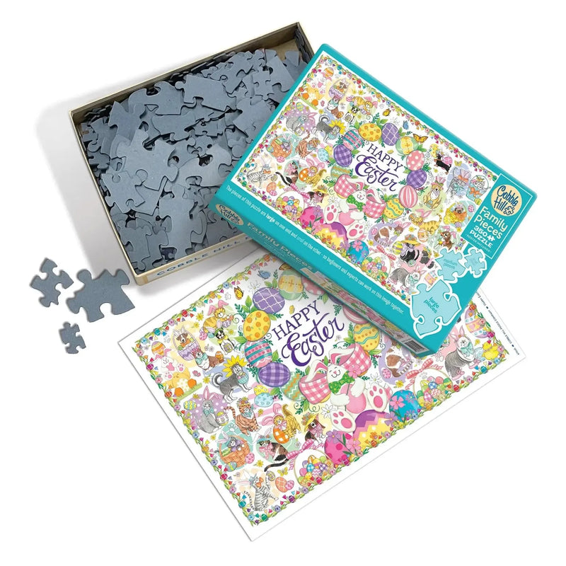 Load image into Gallery viewer, Happy Easter 350 Piece Family Jigsaw Puzzle Cobble Hill