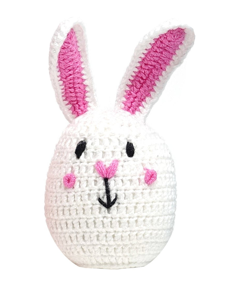 Load image into Gallery viewer, Easter Bunny Crochet Cotton Toy in White, Pink or Blue Handmade in Armenia