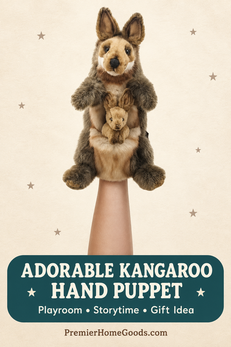 Load image into Gallery viewer, Kangaroo Full Body Hand Puppet Doll Hansa Real Looking Plush Animal Learning Toy