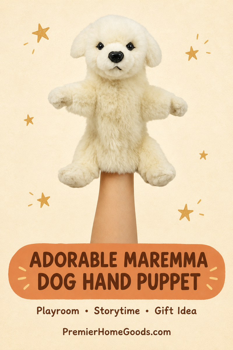 Load image into Gallery viewer, Maremma Dog Hand Puppet Full Body Doll by Hansa Real Looking Plush Learning Toy