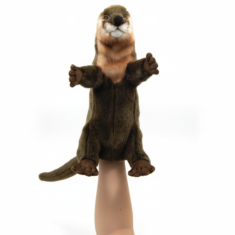 Load image into Gallery viewer, Otter Hand Puppet Full Body Doll Hansa Real Looking Plush Animal Learning Toy