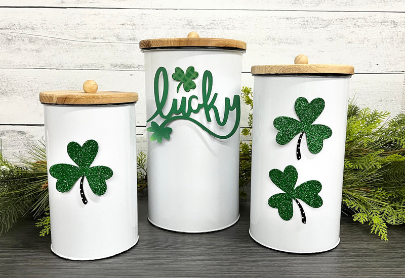 Load image into Gallery viewer, St. Patrick’s Day Magnets – Roeda Shamrock Mini Art Pop Glitter Set of 3