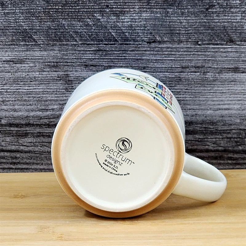 Load image into Gallery viewer, Dad Inspirational Mug Ceramic Embossed Coffee Cup Blue Sky Father's Day Beige