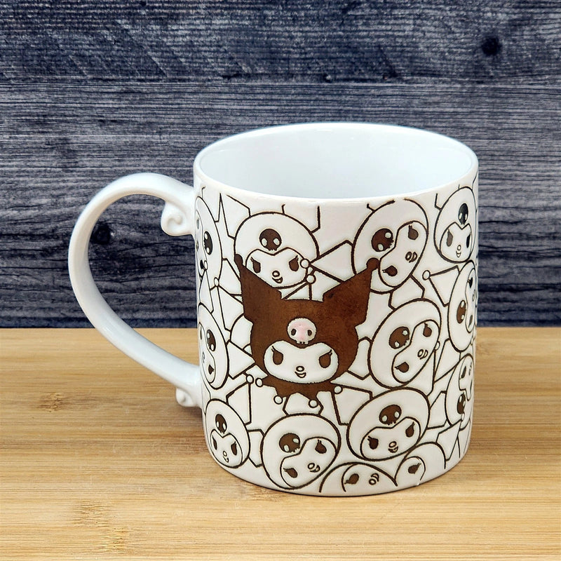 Load image into Gallery viewer, Hello Kitty Kuromi Coffee Mug White Tea Cup Ceramic by Blue Sky Embossed 21oz