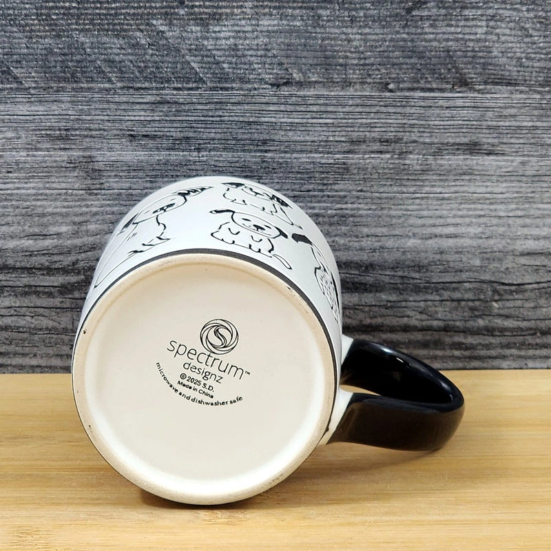 Load image into Gallery viewer, Dog Lover Coffee Mug Whimsical Ceramic Tea Cup by Blue Sky Embossed 16oz