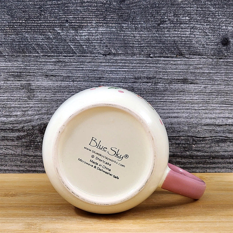 Load image into Gallery viewer, Coffee Mug Strawberry Shortcake Pinkberry Ceramic Embossed 18 oz Cup by Blue Sky