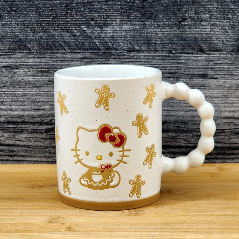 Load image into Gallery viewer, Hello Kitty Christmas Coffee Mug Gingerbread Blue Sky Ceramic Holiday Cup 16oz