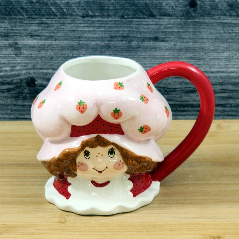 Load image into Gallery viewer, Strawberry Shortcake Coffee Mug 3D Ceramic Girl Face Tea Cup Blue Sky Goldminc