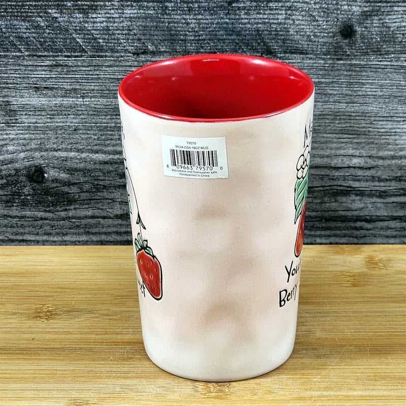 Load image into Gallery viewer, Mom Coffee Mug Ceramic Strawberry Red Tea Cup Mother by Blue Sky 18oz Embossed