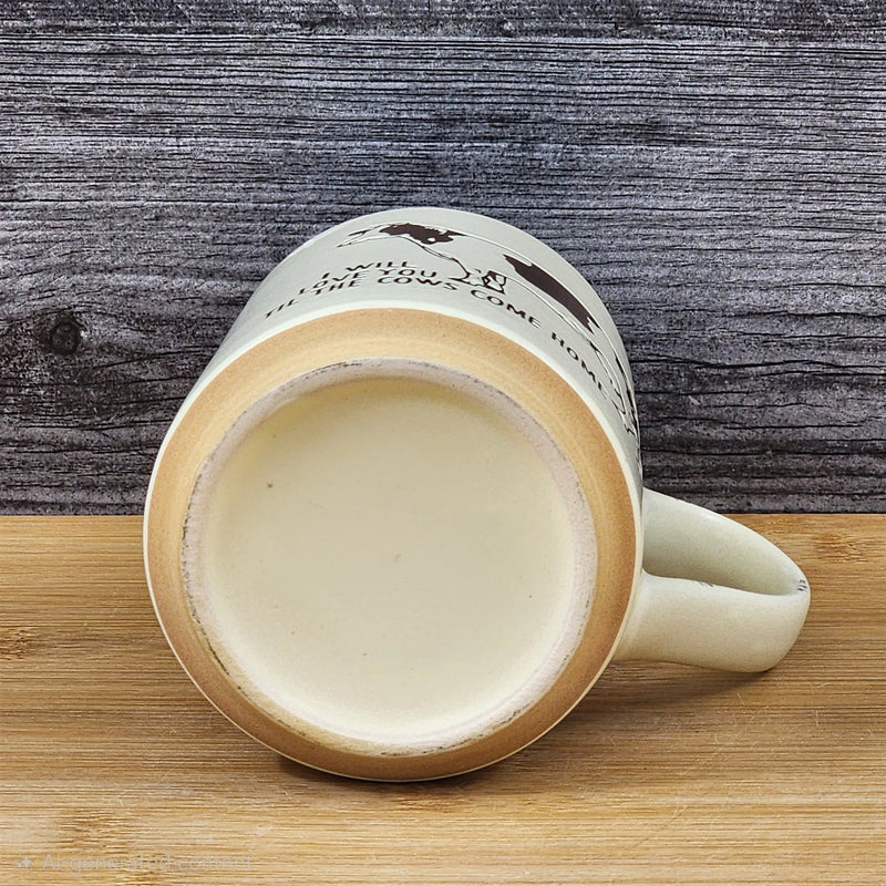 Load image into Gallery viewer, Coffee Mug Cow Inspirational Saying Rustic Farm Ceramic Tea Cup Blue Sky 18oz