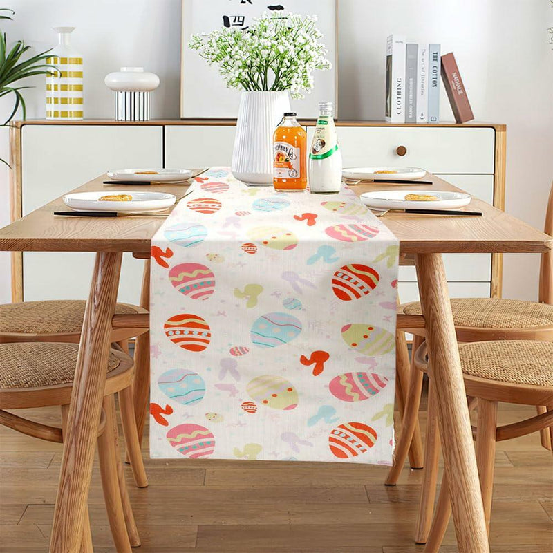 Load image into Gallery viewer, Easter Table Runner Colorful Eggs Polyester 13x72 Inch