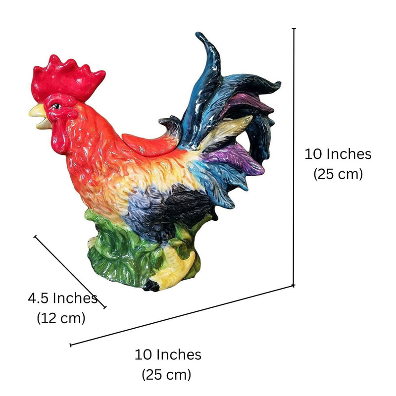 Load image into Gallery viewer, Rooster Farmhouse Teapot Colorful Ceramic Farm Barnyard Animal Blue Sky Goldminc