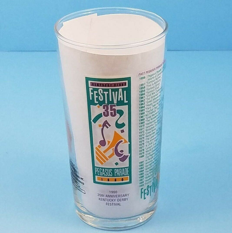 Load image into Gallery viewer, Kentucky Derby Festival 1990 Pegasus Mint Julep Beverage Drinking Glass 12 oz