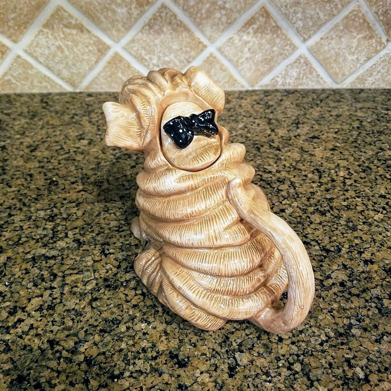 Load image into Gallery viewer, Shar Pei Dog Teapot Brown Ceramic Collectible Kitchen Décor Blue Sky Goldminic