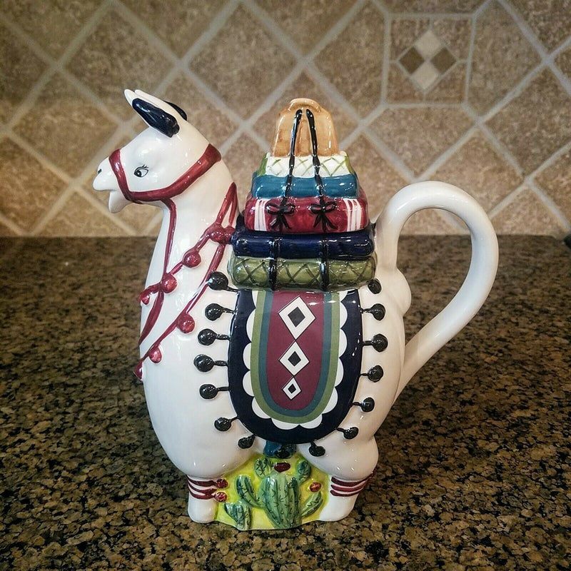 Load image into Gallery viewer, Llama Teapot Unique Decorative and Ceramic Kitchen Home Décor Blue Sky Goldminic