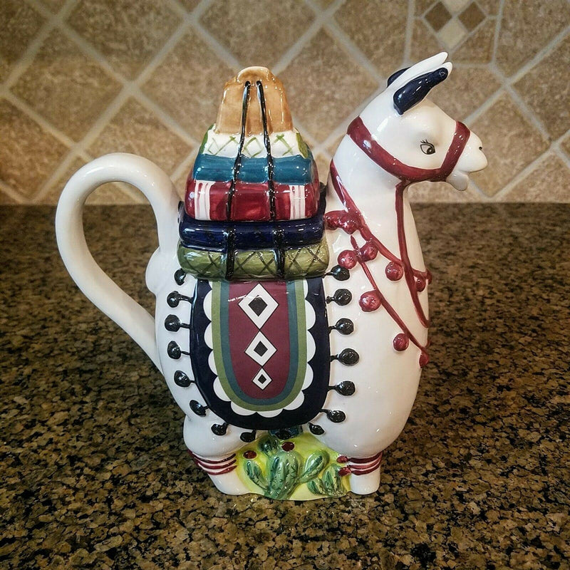 Load image into Gallery viewer, Llama Teapot Unique Decorative and Ceramic Kitchen Home Décor Blue Sky Goldminic