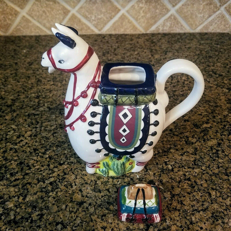 Load image into Gallery viewer, Llama Teapot Unique Decorative and Ceramic Kitchen Home Décor Blue Sky Goldminic