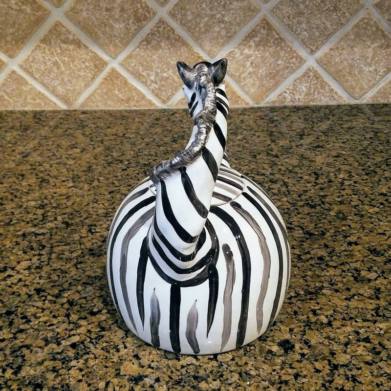 Load image into Gallery viewer, Zebra Safari Animal Teapot Animal Ceramics Tea Pot by Blue Sky Heather Goldminc