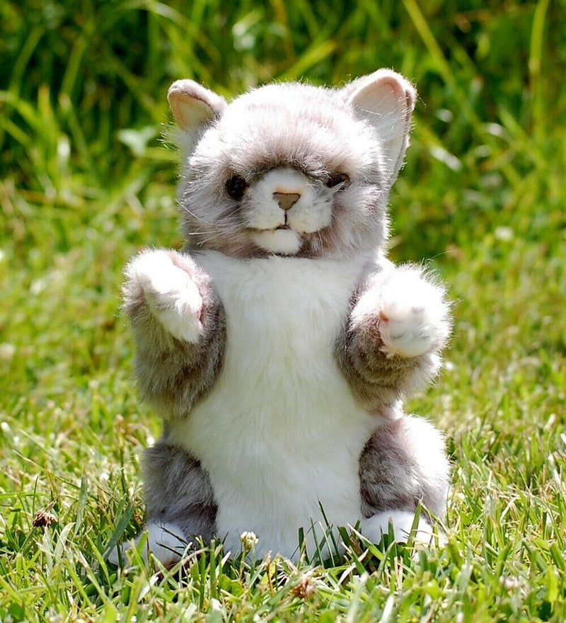 Load image into Gallery viewer, Jacquard Cat Full Body Hand Puppet Doll Hansa Real Looking Plush Learning Toy