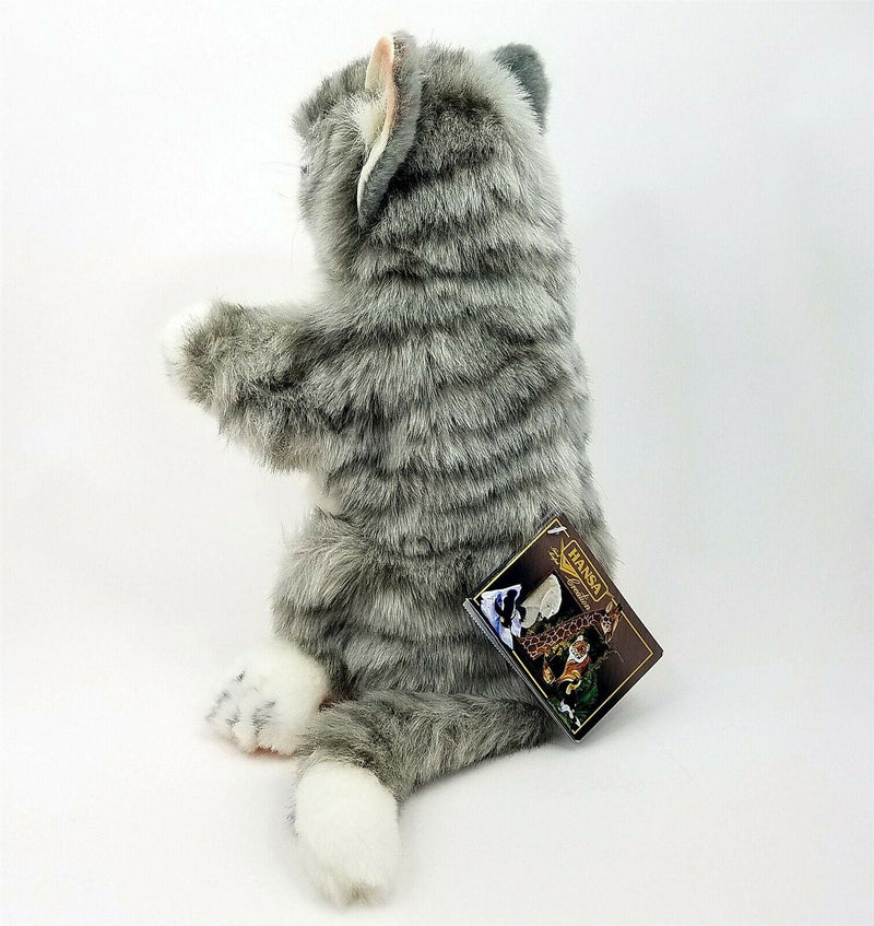 Load image into Gallery viewer, Jacquard Cat Full Body Hand Puppet Doll Hansa Real Looking Plush Learning Toy