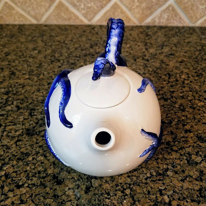 Load image into Gallery viewer, Blue Octopus Teapot Collectable Ceramics Kitchen Home Décor by Blue Sky Goldminc