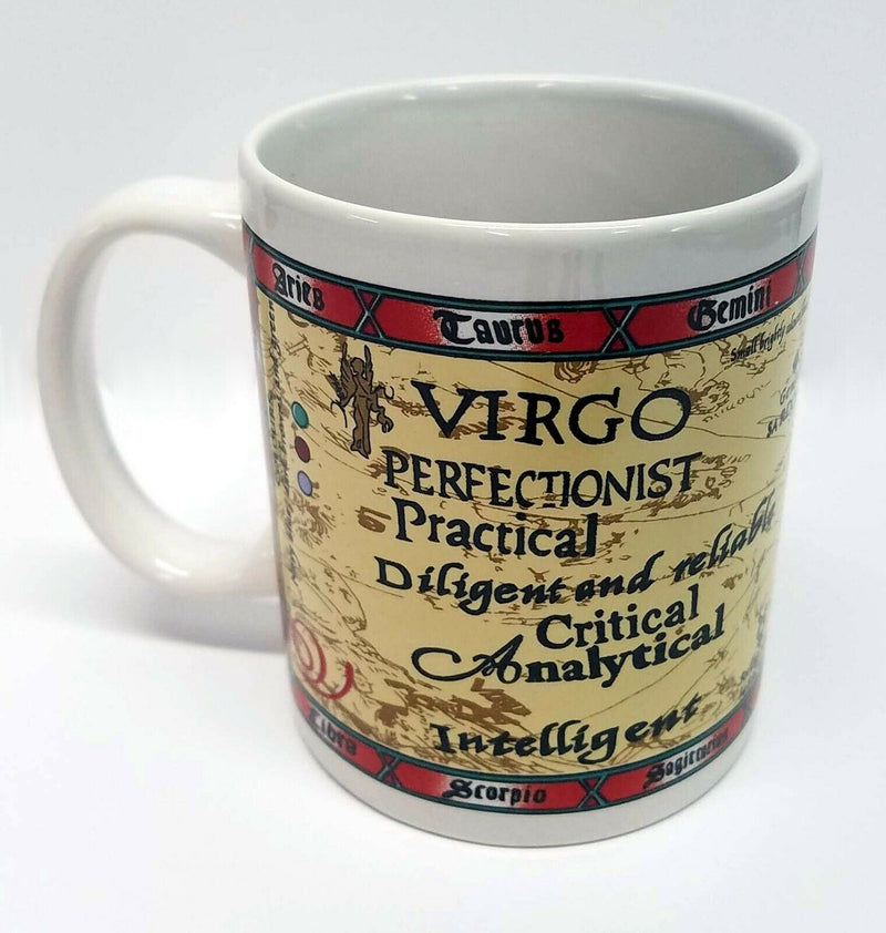 Load image into Gallery viewer, Virgo Zodiac The Virgin Astrology Coffee Mug Horoscope Cup Two Sided 8oz Ceramic