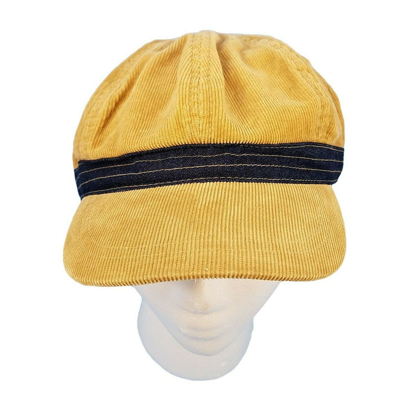 Load image into Gallery viewer, Women Hat Corduroy and Blue Denim Female Fashion Yellow Beret 6 panel Cap