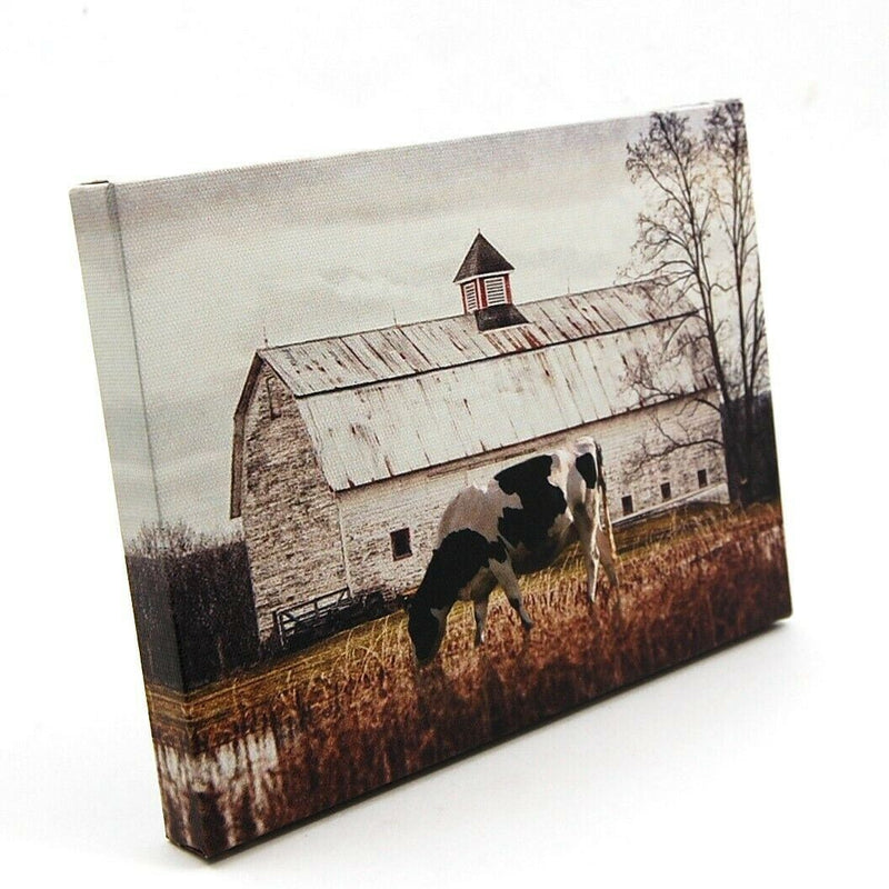 Load image into Gallery viewer, White Barn Country Farm LED Light Up Lighted Canvas Wall Art or Tabletop Picture