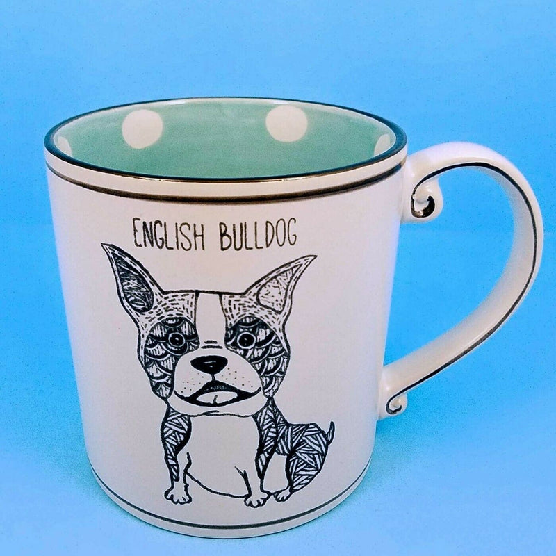 Load image into Gallery viewer, English Bulldog Dog Ceramic Coffee Mug Animal Tea Cup 21oz (596ml) Blue Sky