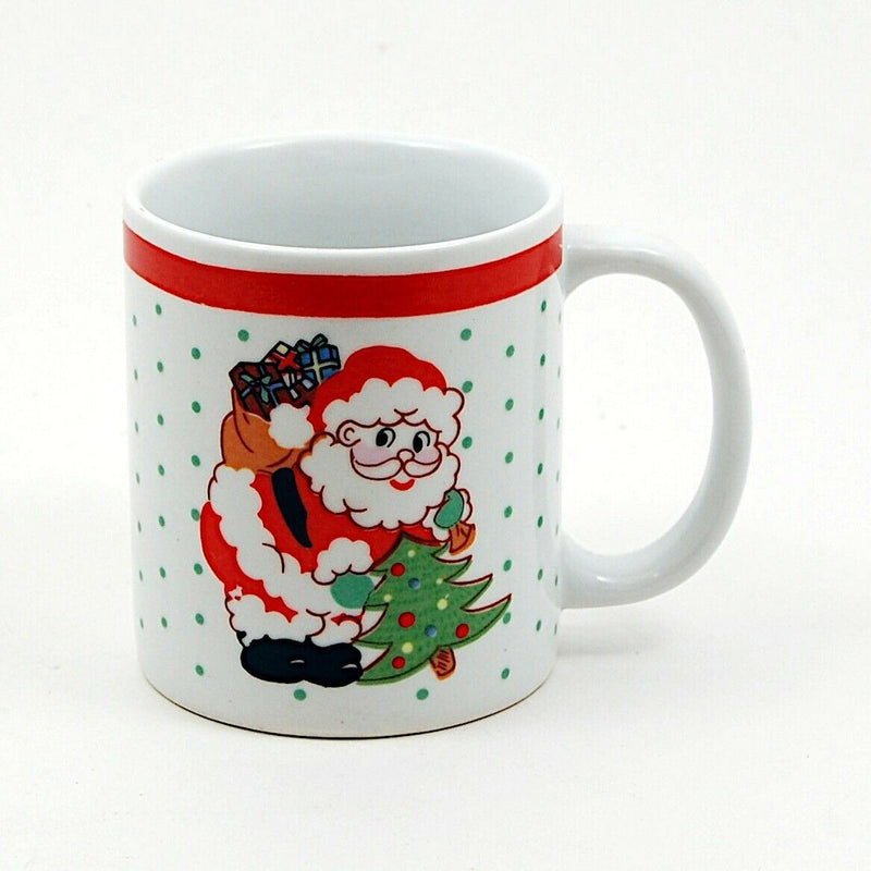 Load image into Gallery viewer, Santa with Christmas Holiday Tree Coffee Mug 8 oz 227 ml Glass Tea Cup