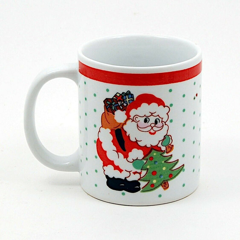 Load image into Gallery viewer, Santa with Christmas Holiday Tree Coffee Mug 8 oz 227 ml Glass Tea Cup