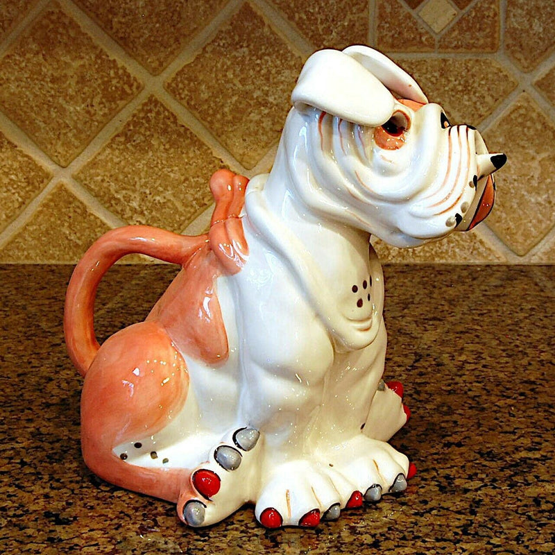 Load image into Gallery viewer, Sweet Pea Bull Dog Teapot Collectible Animal Ceramics Décor Blue Sky Clayworks