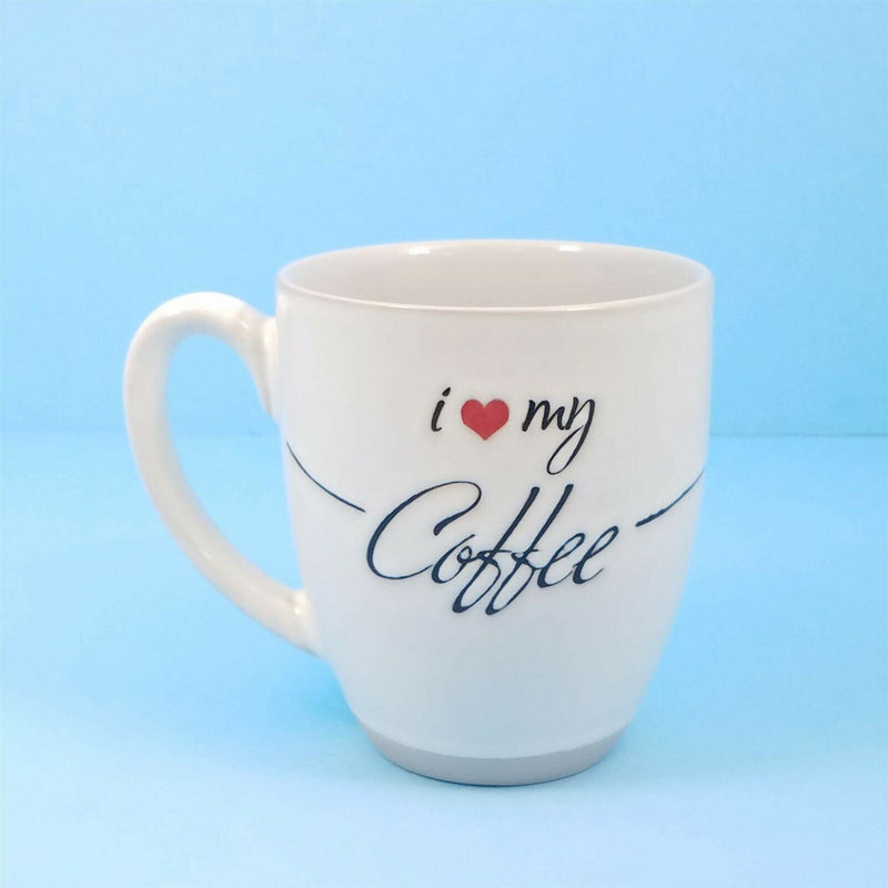 Load image into Gallery viewer, I Love Coffee Tea Cup Mug or Pen Holder White 17oz by Blue Sky 483ml