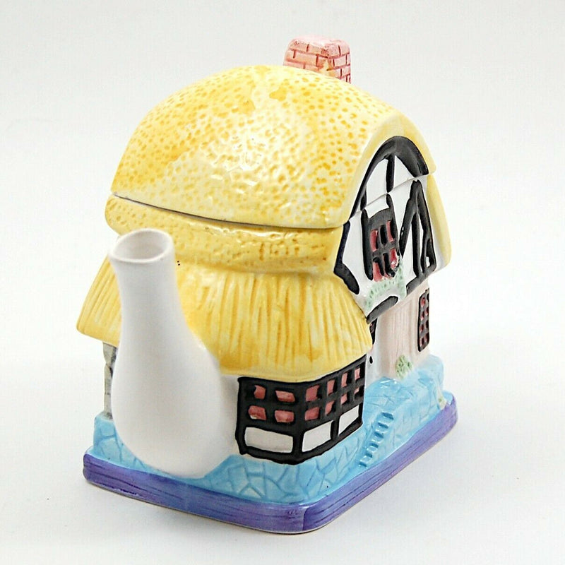 Load image into Gallery viewer, Collectable Cottage House Shaped Ceramic Teapot With Lid From Hudson Harvest Hh