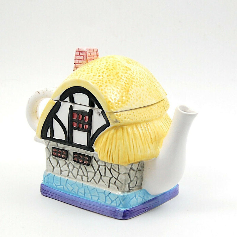 Load image into Gallery viewer, Collectable Cottage House Shaped Ceramic Teapot With Lid From Hudson Harvest Hh