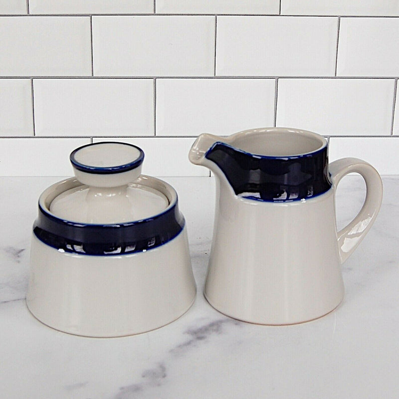 Load image into Gallery viewer, Noritake China Fjord Creamer & Sugar Bowl Set Stoneware Ceramic Vintage